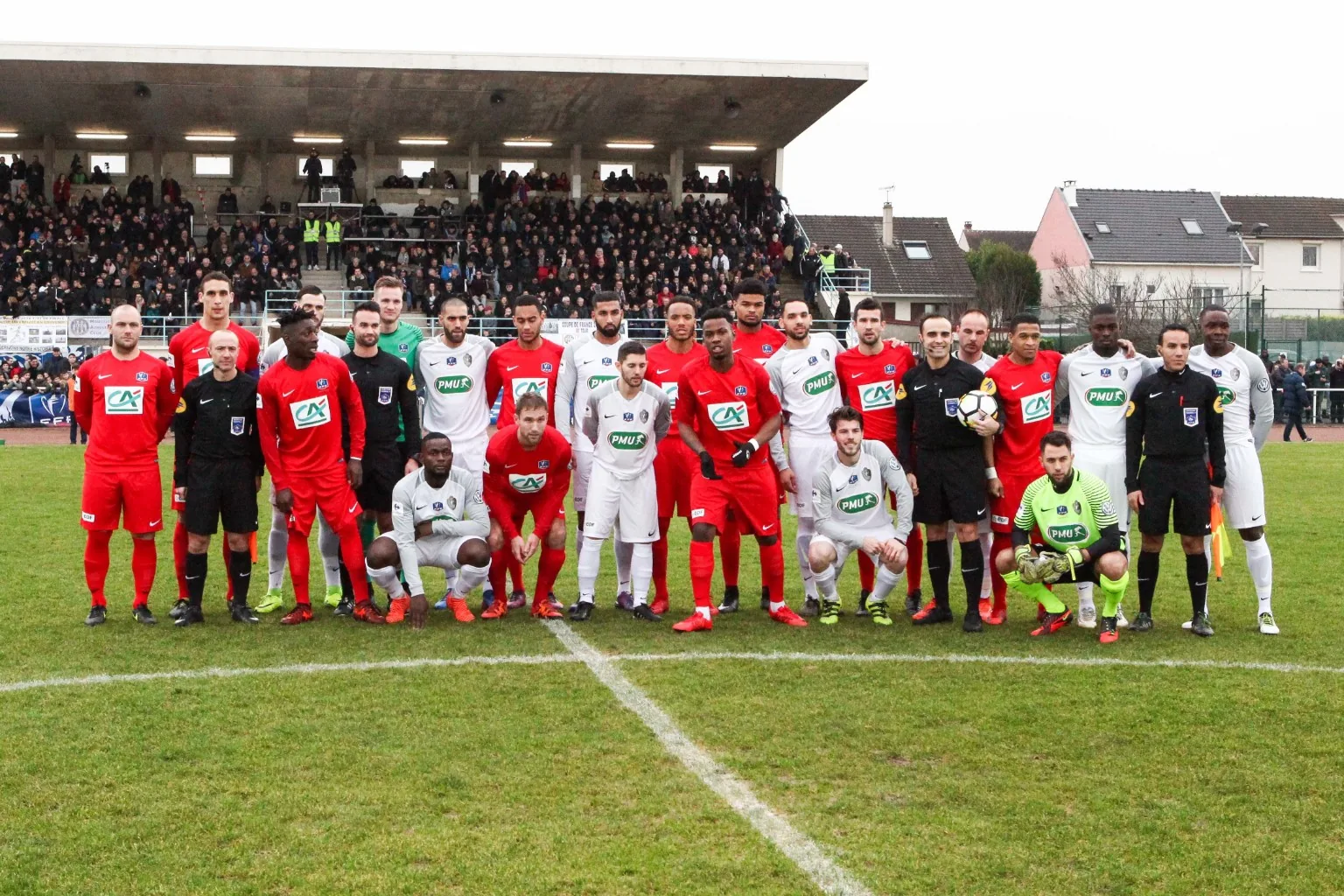 Photo d'avant-match du 32e de finale de Coupe de France disputé par le HAC en 2018